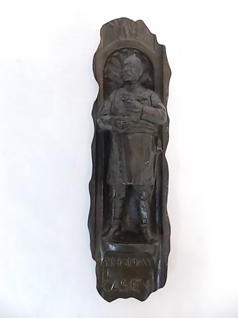 ANTIQUE HANGING BRONZE STATUE OF THOMAS L. CASEY (1 of 6)