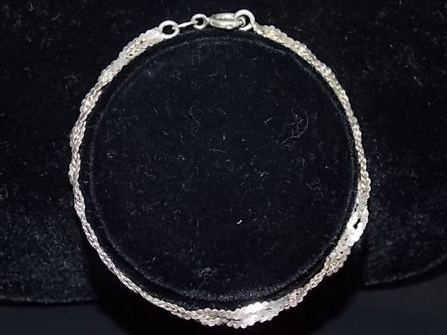 VINTAGE STERLING SILVER ITALIAN BRAIDED BRACELET 4.1g (1 of 2)
