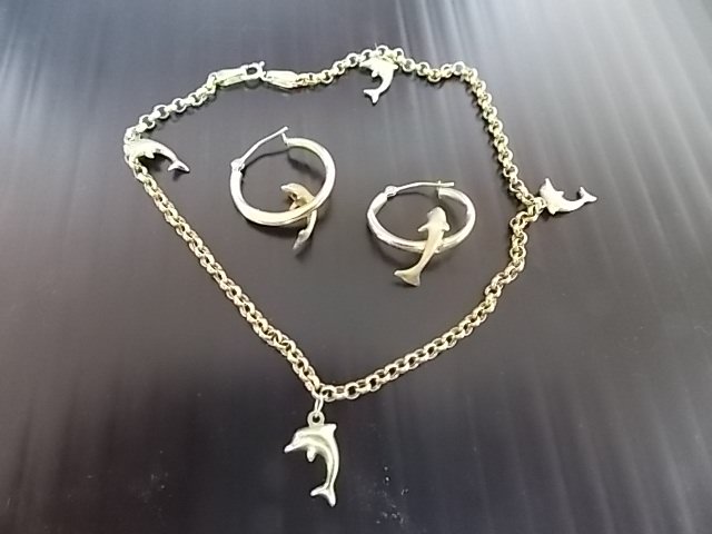 Vintage Estate 14K Yellow Gold Earrings & Bracelet Set (1 of 4)