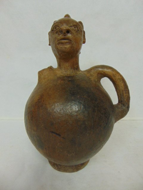 VINTAGE ANTIQUE AFRICAN FACE JUG (1 of 6)