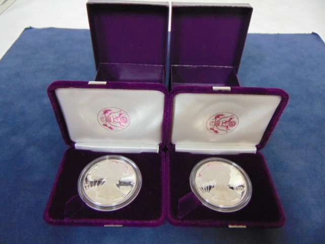 2 COLLECTIBLE SILVER EAGLE PROOF COINS 1986-S (1 of 6)
