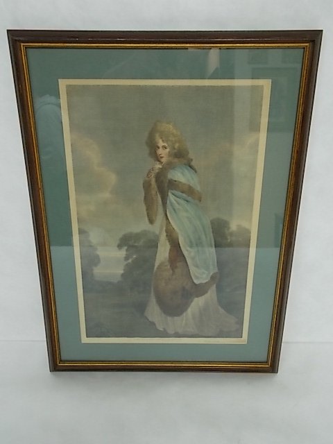 ANTIQUE COLORED ENGRAVING ? PRINT BY F. BARTOLOZZI: A FABULOUS ANTIQUE COLORED PRINT OR ENGRAVING DONE BY ENGRAVER FRANCESCO BARTOLOZZI. PIECE MEASURES 25" BY 18 1/4" WITH THE FRAME. PIECE HAS GREAT COLOR AND WOULD MAKE AN EXCELLENT ACCENT PIECE. SHIPP