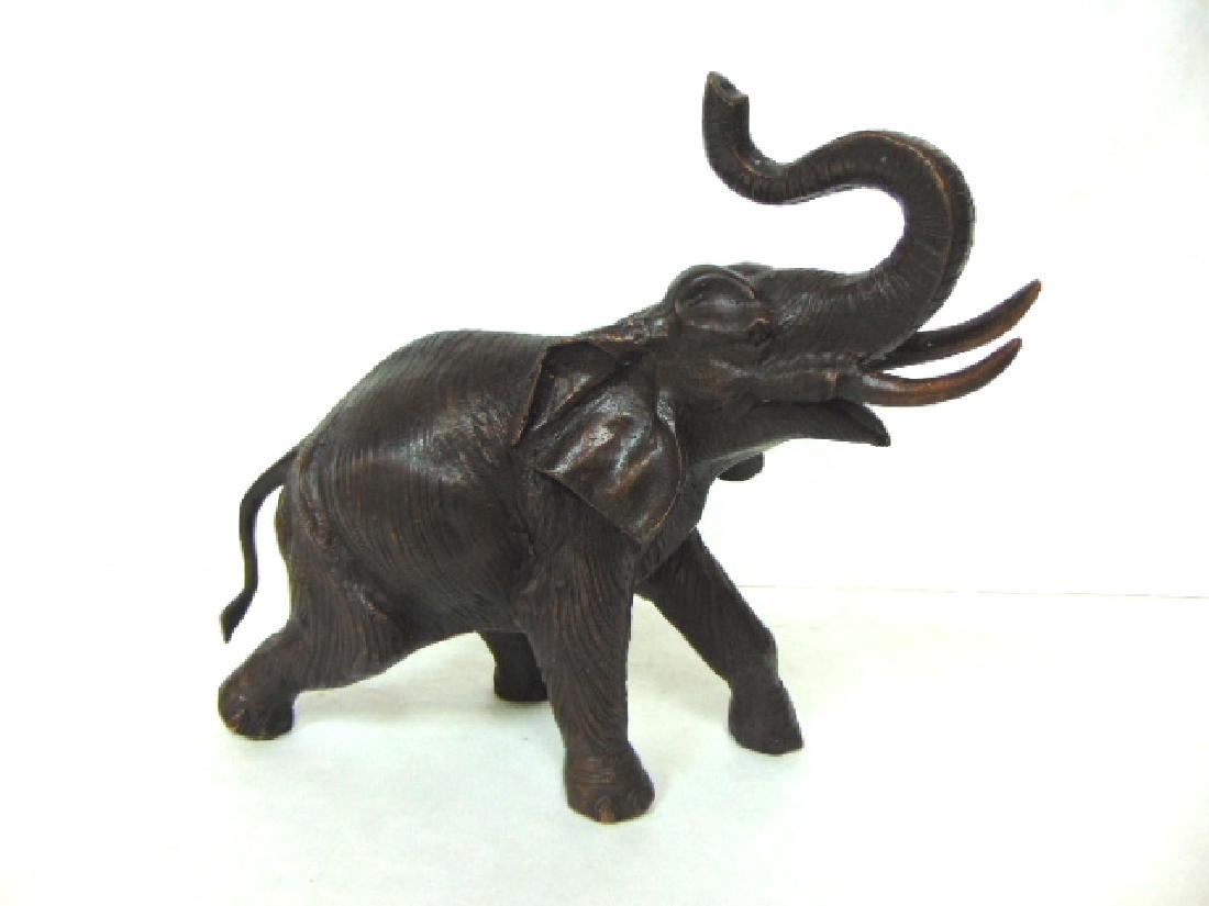 DECORATIVE BRONZE ELEPHANT STATUE (1 of 4)