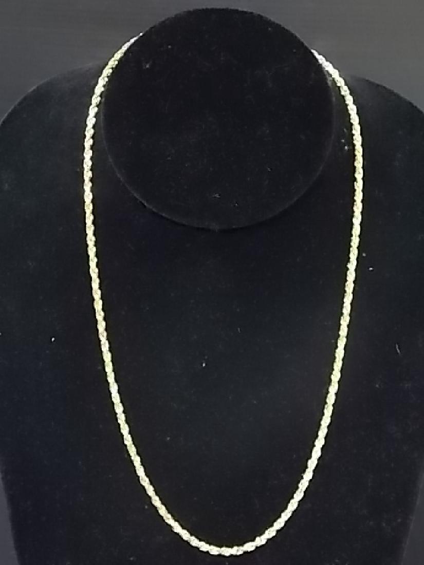 Vintage Estate 14K Heavy Gold Rope Chain Necklace 12.28 (1 of 3)