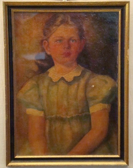 C.Leonard, Belgium, 1894-1953, oil on board under glass: C.Leonard, Belgium, 1894-1953, oil on board under glass, "Lea", signed upper left , 12"X16