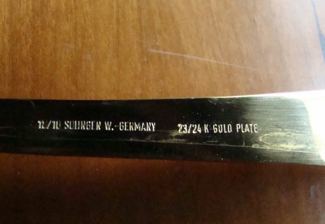 Vintage Bestecke Solingen 70 Piece Gold Plated Silverwa - 6