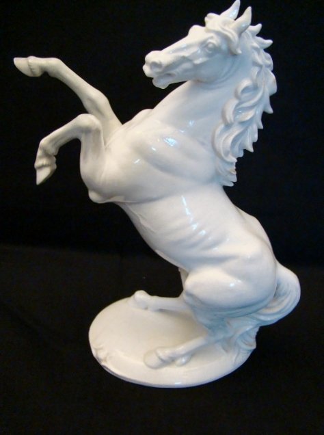 Nymphenburg Porcelain Prancing Horse Figurine