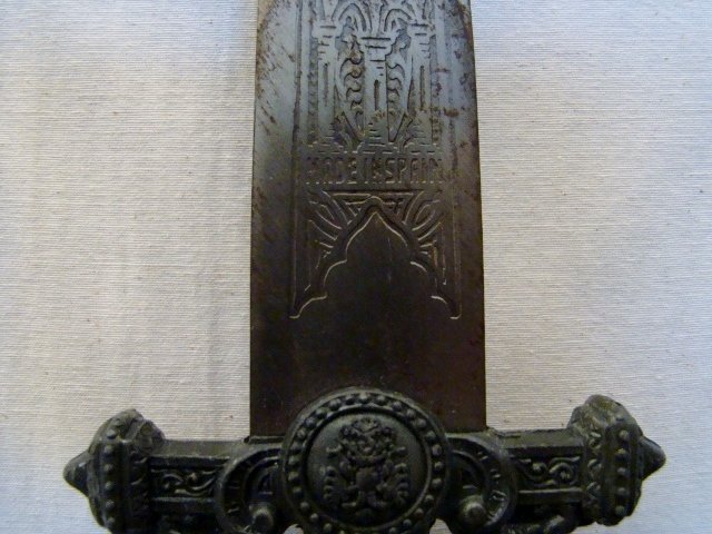 Vintage Knights Dagger, stamped "TOLEDO", w/lions heads - 6