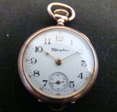 Waltham, Hampden, Elgin - Lot of 3 watches. - 2