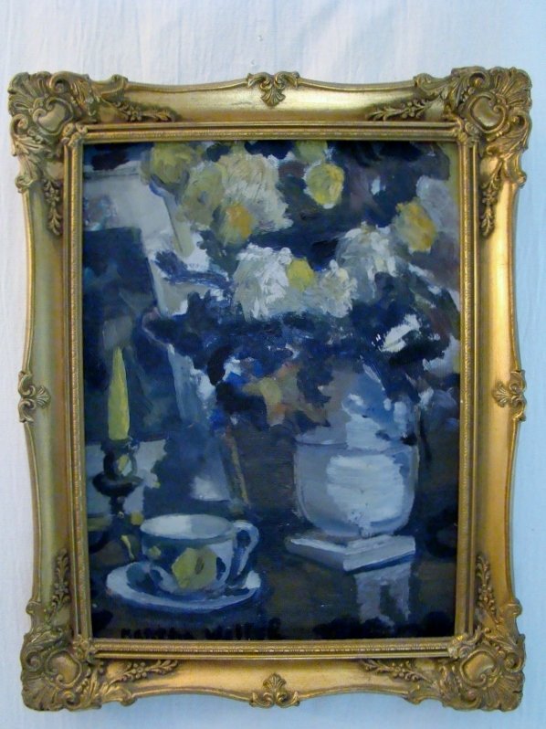 Martha Walter, 1880-1976.Still life, oil on canvas boar: Martha Walter, 1880-1976.Still life, oil on canvas board, 16" X 20", Bears signature on lower left. Gilded frame.