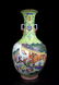 A Large Chinese Qing Gilt Famille Rose Playing Boys Por