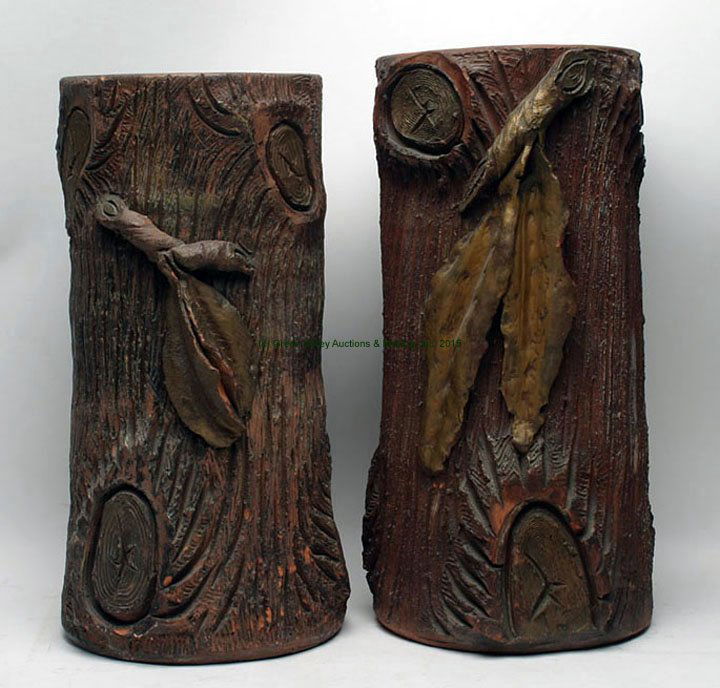 Eberly, attrib. Redware Umbrella Stands (lot of two) (1 of 1)