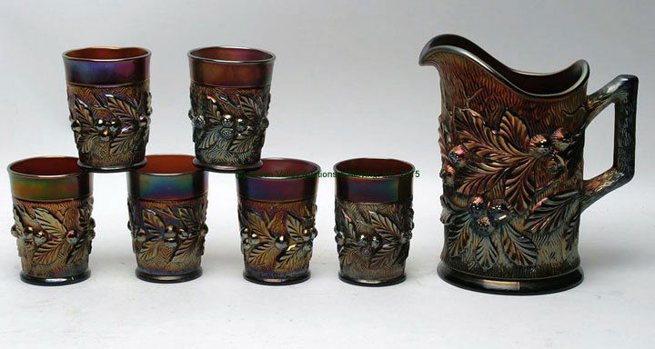 Northwood Acorn Burrs Amethyst 7 Piece Water Set (1 of 1)