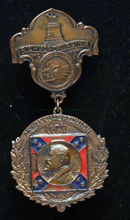 1915 Civil War Reunion Badge, Richmond, Virginia. (1 of 2)