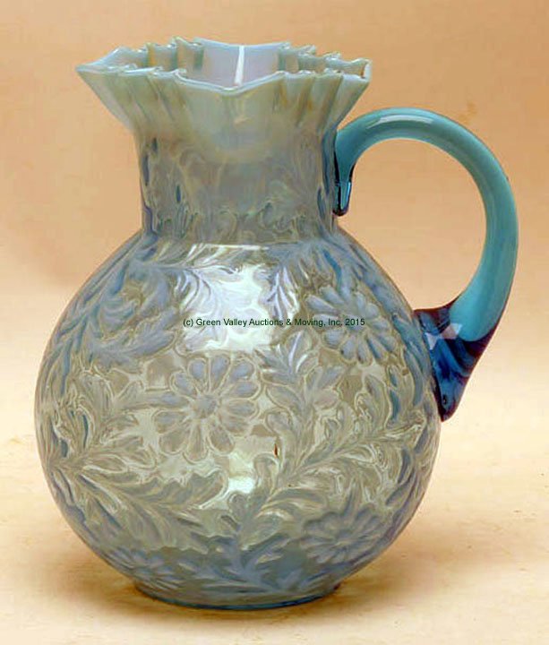 Northwood Daisy & Fern Opalescent  Water Pitcher (1 of 1)