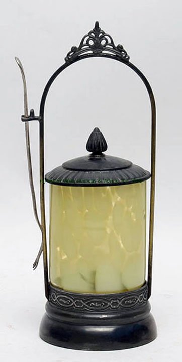 Victorian Yellow Opalescent Spatter Pickle Caster (1 of 1)