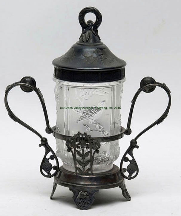 Reed & Barton Singing Bird Pickle Caster (1 of 1)