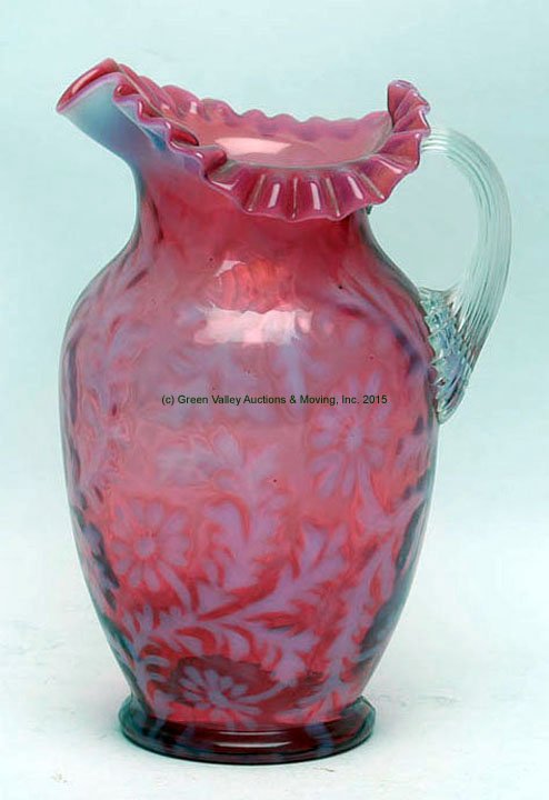 L. G. Wright/Fenton Daisy & Fern Water Pitcher (1 of 1)