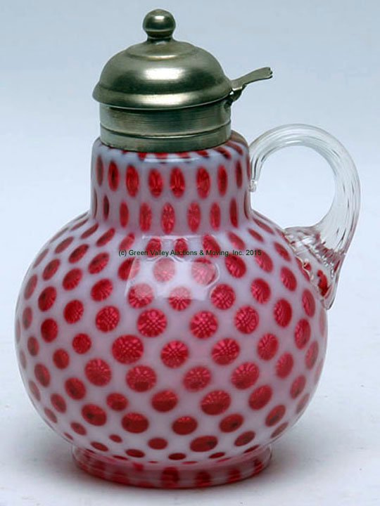 L. G. Wright/Fenton Honeycomb Syrup Jug (1 of 1)