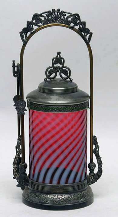 L. G. Wright/Fenton Swirl Pickle Caster (1 of 1)