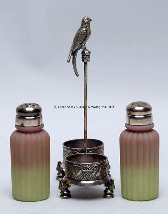 Mt. Washington Ribbed Burmese Salt Shaker Set (1 of 1)