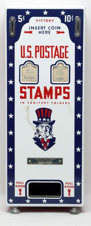 Enameled Uncle Sam U.S. Postage Dispenser (1 of 1)