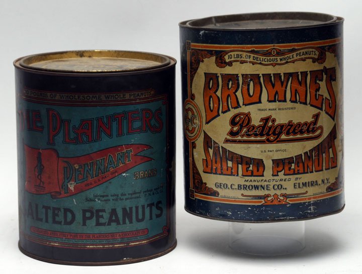 Salted Peanuts Lithograph Tins, Lot of  Two (1 of 1)