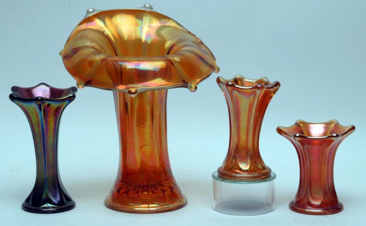 Westmoreland Morning Glory Vases, Lot of Four (1 of 1)