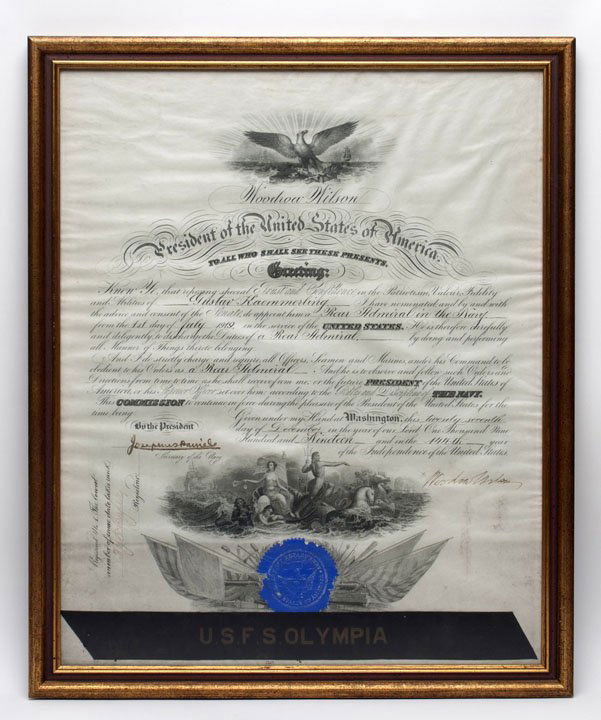 Woodrow Wilson Signed Document (1 of 1)