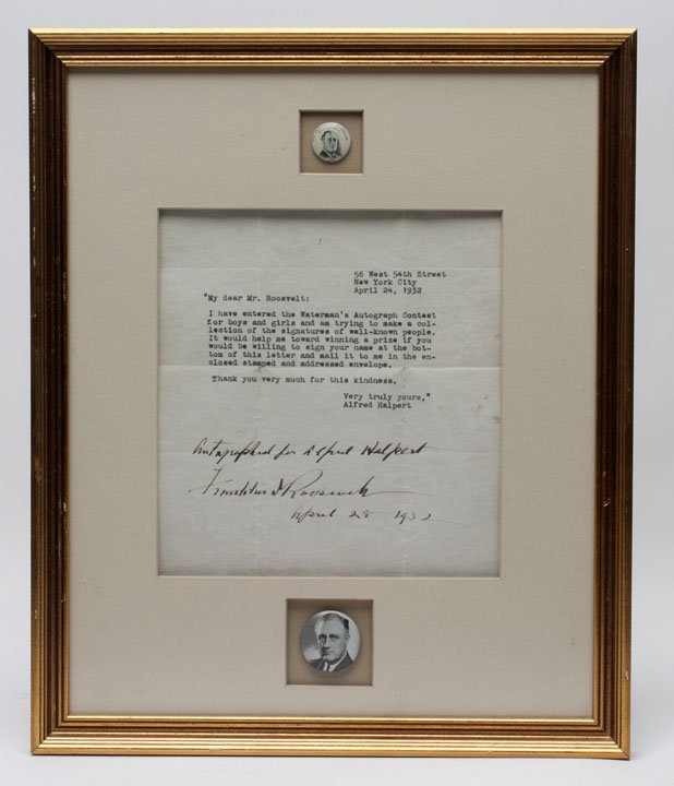1932 Franklin Roosevelt Signed Letter (1 of 1)