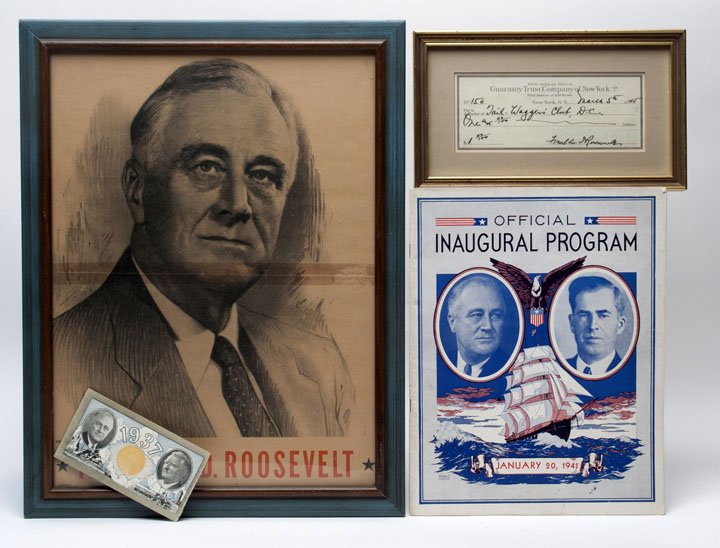 Franklin Roosevelt Presidential Items, Lot of Four (1 of 1)