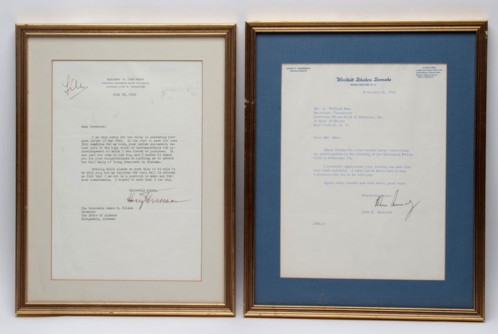 Presidential Signed Letters, Lot of Two (1 of 1)