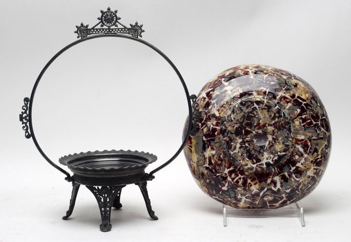 Victorian Cased Spatter Bride's Basket (1 of 1)