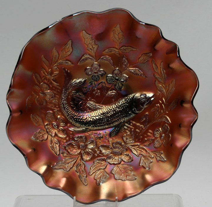 Millersburg Trout & Fly Amethyst Bowl (1 of 2)
