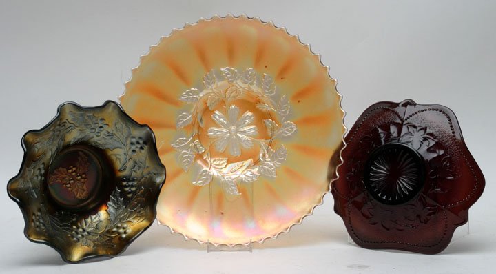 Dugan Carnival Glass, Lot of Three (1 of 1)