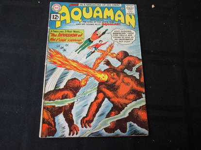 Aquaman #1 1962 12c Invasion of Fire-Trolls: Aquaman #1 1962 12c Invasion of Fire-Trolls some wear and tear