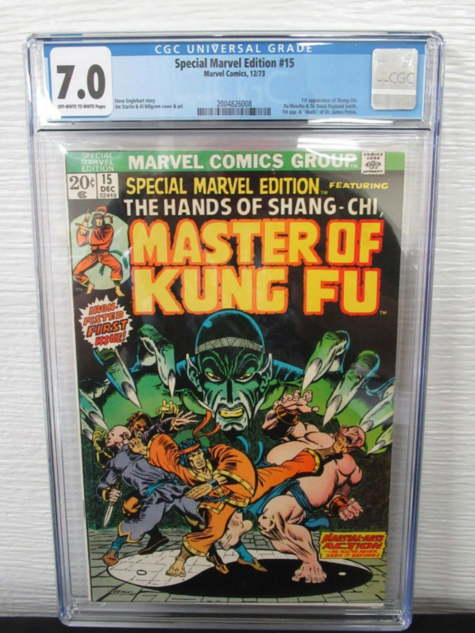 Special Marvel Edition 15 Cgc 7 0 1st Shang Chi Sep 29 19 Moggies Auction Service In Nh Special Marvel Edition 15 Cgc 7 0 1st Shang Chi Sep 29 19 Moggies Auction Service In Nh