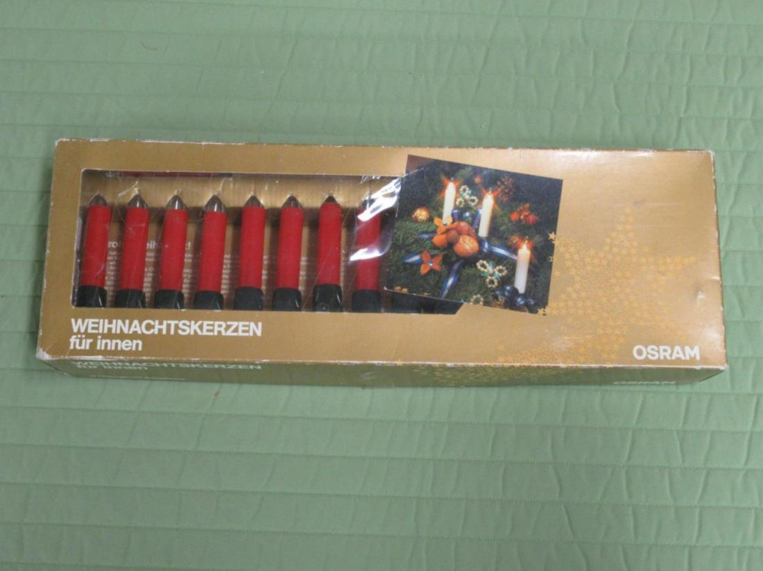 OSRAM Vintage German Christmas Lights in Box Red: OSRAM Vintage German Christmas Lights in Box Red