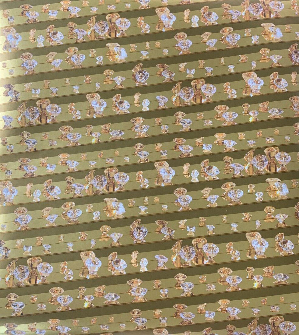 DAMIEN HIRST - TEARS OF JOY: Damien Hirst 'Tears of Joy' Wallpaper Panel Gagosian Gallery, Hong Kong Original six colour gravure print Limited edition Published Gagosian Gallery, Hong Kong Size: 20.5" x 20.5" Condition: excellent