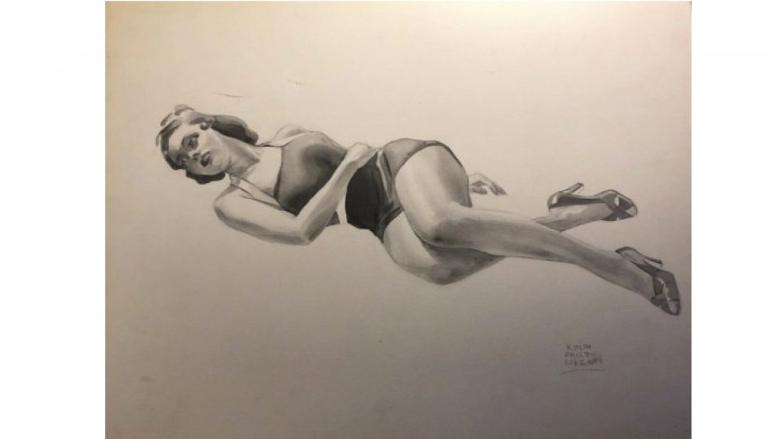 RALPH PALLEN COLEMAN - ORIGINAL PIN UP 1930's (1 of 7)