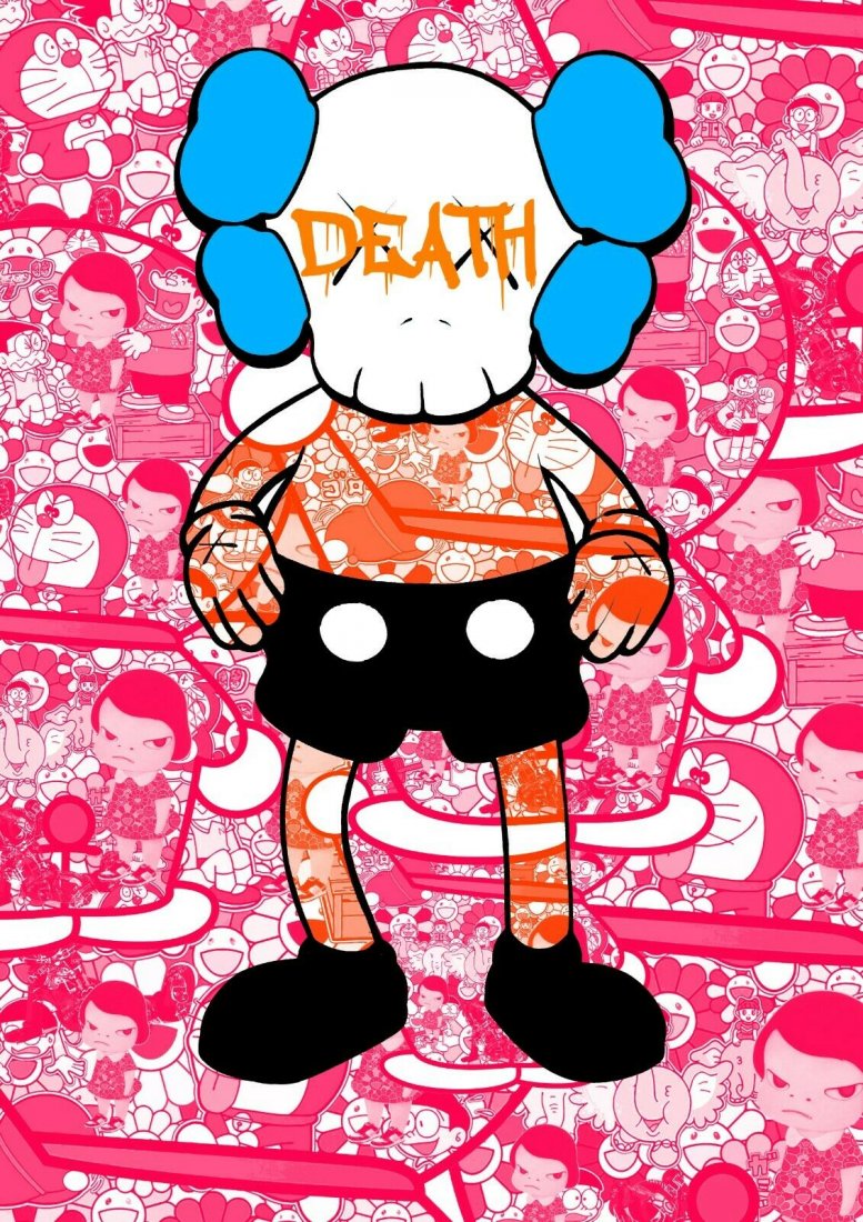 DEATH NYC ポップアート KAWS カウズ コンパニオン オシャレ額縁 Death Nyc Kaws Graffiti Pop