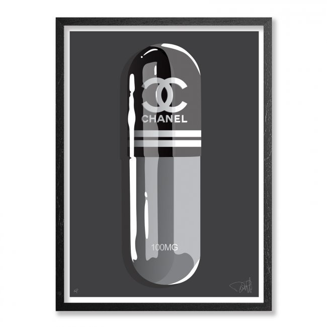 DENIAL - FASHION ADDICT - CHANEL EDITION - PRINT: ARTIST: Denial TITLE: Fashion Addict- CHANEL Numbered, Signed, Stamped on Reverse. EDITION SIZE:100 + APs MEDIUM: Archival Pigment Print on 330 GSM Canon Fine Art Paper. SIZE: 18 x 24 Inches Fashion A