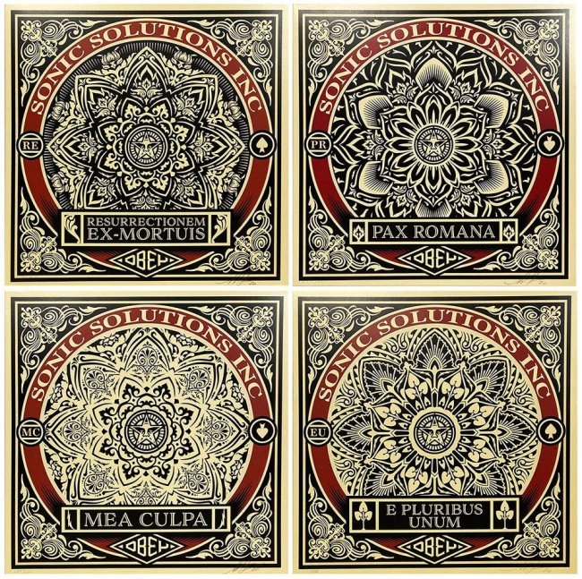 SHEPARD FAIREY x SSI 4-ALBUM SET SIGNED & NUMBERED (1 of 9)