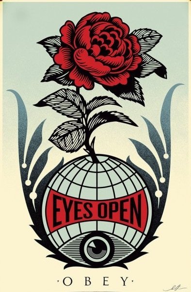 SHEPARD FAIREY - EYES OPEN - SIGNED OFFSET LITHO (1 of 4)