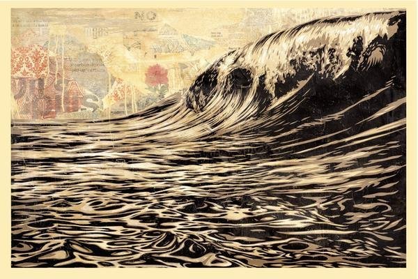 SHEPARD FAIREY - DARK WAVE - SIGNED (1 of 2)