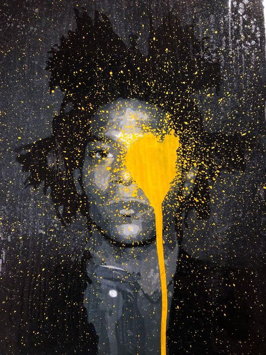 13.13 - THE BIG SPLASH ( BASQUIAT) - WOOD ORIGINAL (1 of 11)