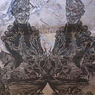 SWOON - VARANASI: Artist: Swoon Title: Varanasi Archival Pigment Print on Hahnemuhle 210gsm 50% rag watercolor paper 13″x19″ paper size Hand numbered edition of 350 "This print is a portrait of a person and