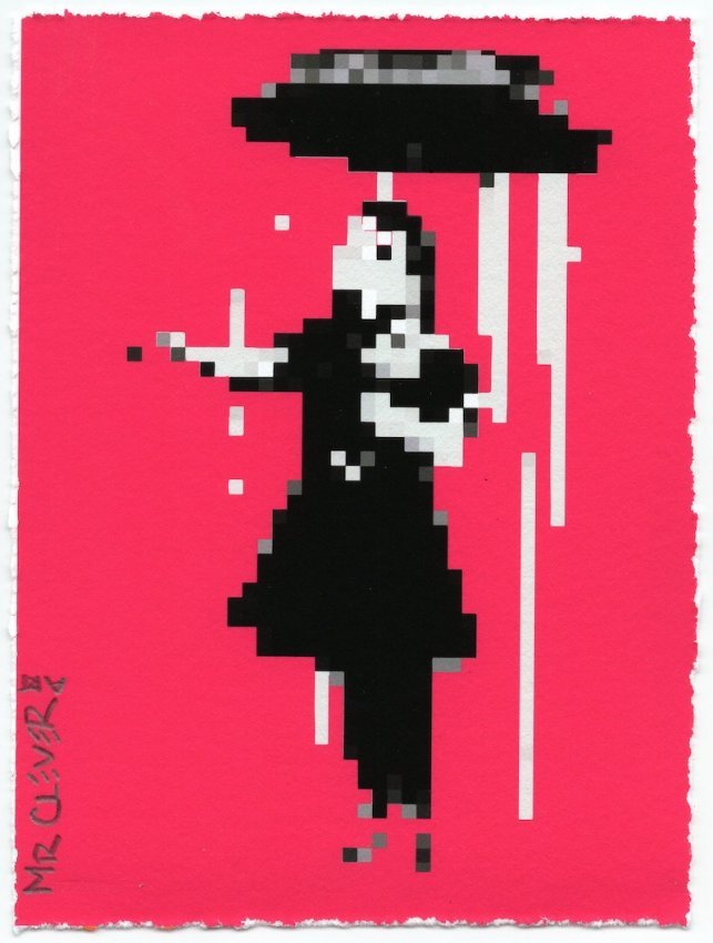 MR. CLEVER - BANKSY NOLA GIRL PINK - ORIGINAL (1 of 5)