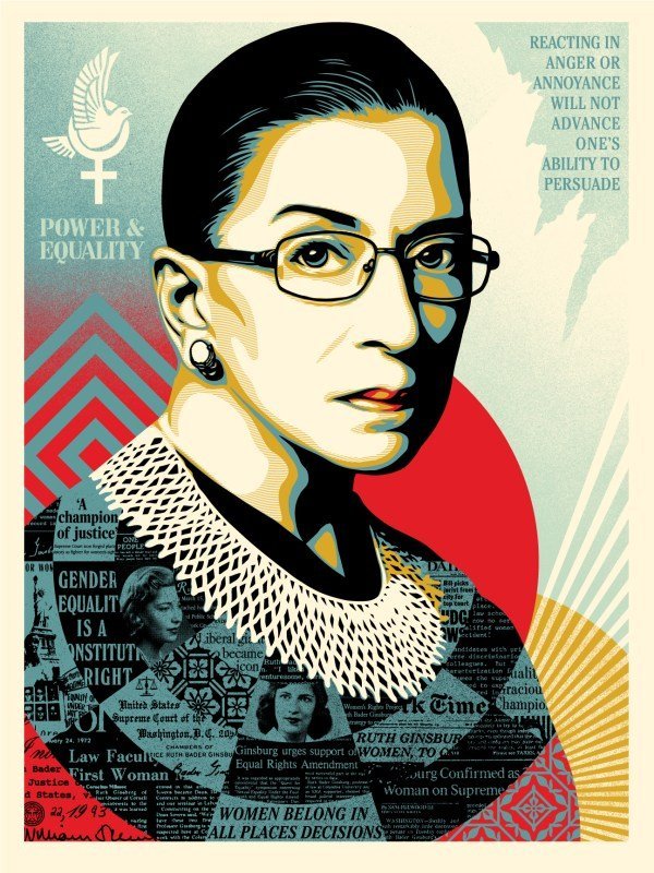 SHEPARD FAIREY - A CHAMPION OF JUSTICE (RBG) (1 of 3)