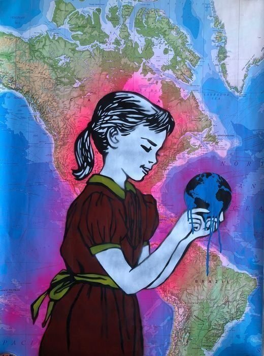 13.13 - THERE SHE GOES, OUR BEAUTIFUL WORLD - ORIGINAL (1 of 5)